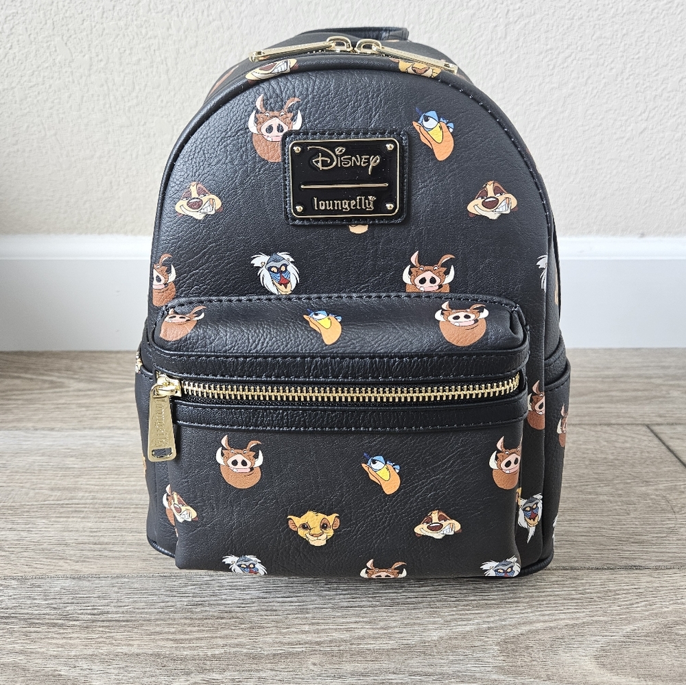 Loungefly x Disney Lion King Mini Backpack with Character All Over Print